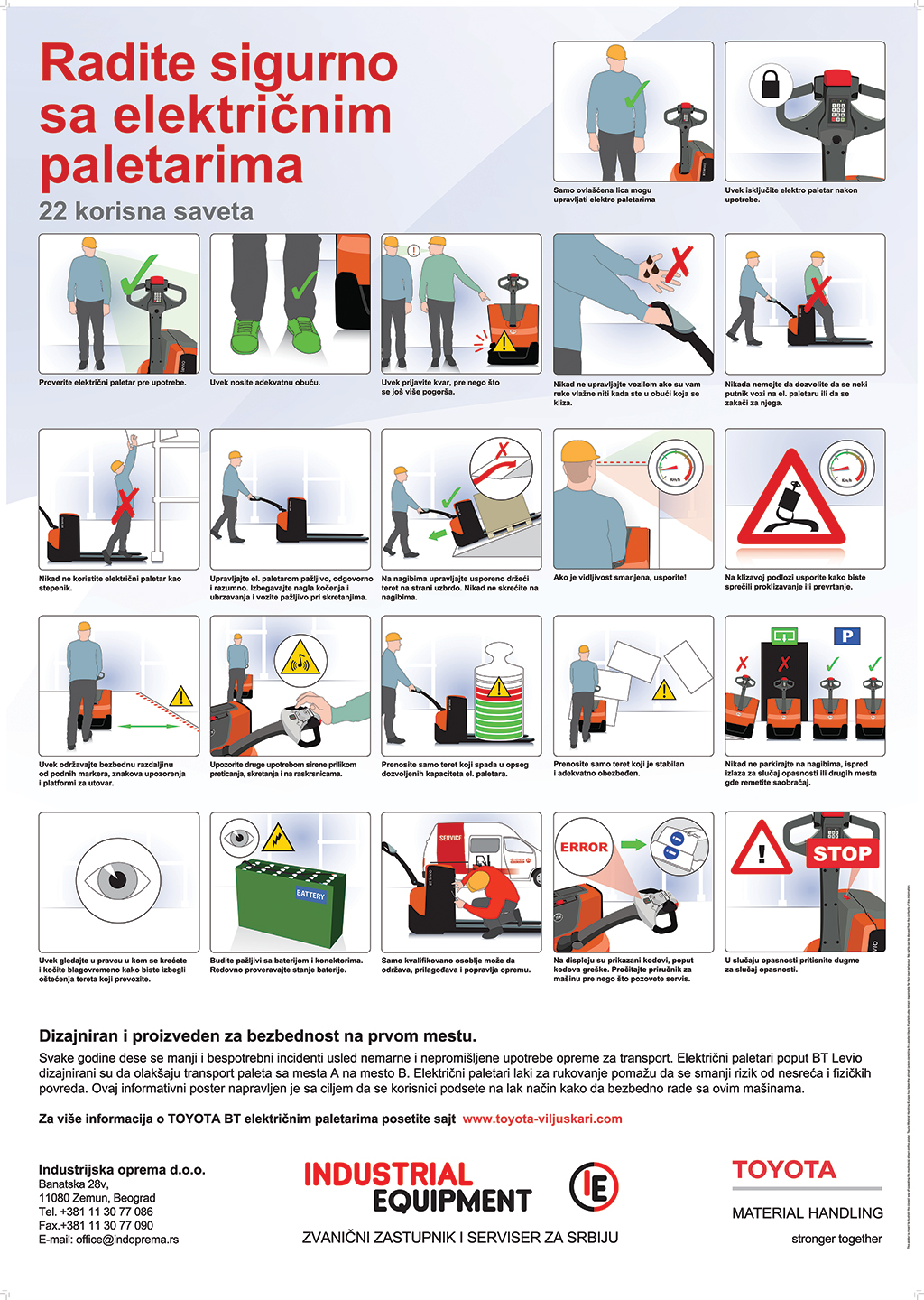 Radite sigurno sa elektricnim paletarima